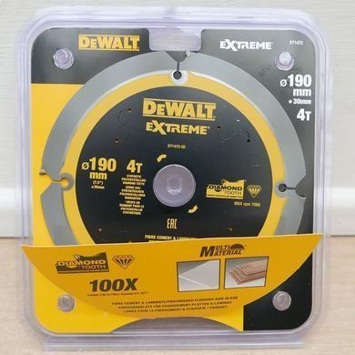 Диск пильный универсальный 190х30 мм 4z (FTG) +12 град DeWALT DT1472