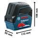 Лазерный нивелир Bosch GCL 2-50 Professional + приемник LR 6, 15/50 м, красный лазер, IP54