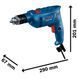Ударний дриль Bosch GSB 600 Professional, 600 Вт, 13 мм, 0&ndash;3000 об/хв