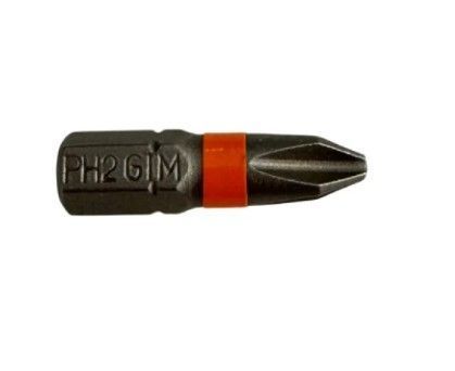 Бита GTM PH2 25 мм 20 шт S2, Phillips, магнитная, хвостовик 1/4"