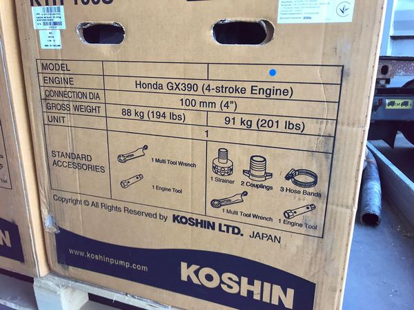 Koshin KTH-100S коробка
